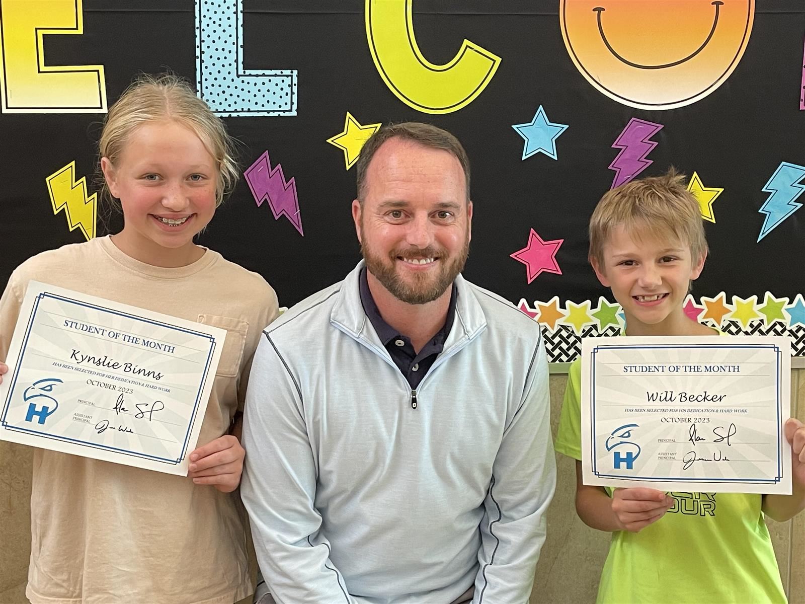  Photo of October 2023 Hajek Students of the Month
